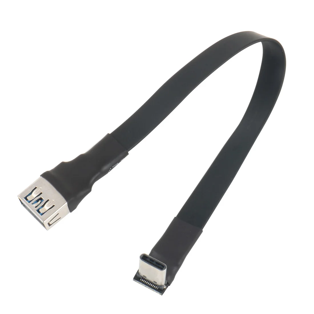 USB 3.1 Type C to A Flat Extension Ribbon Cable Male to Female 90 Slim Flexible FPC Charge FPV Brushless Handheld Gimbal Monitor