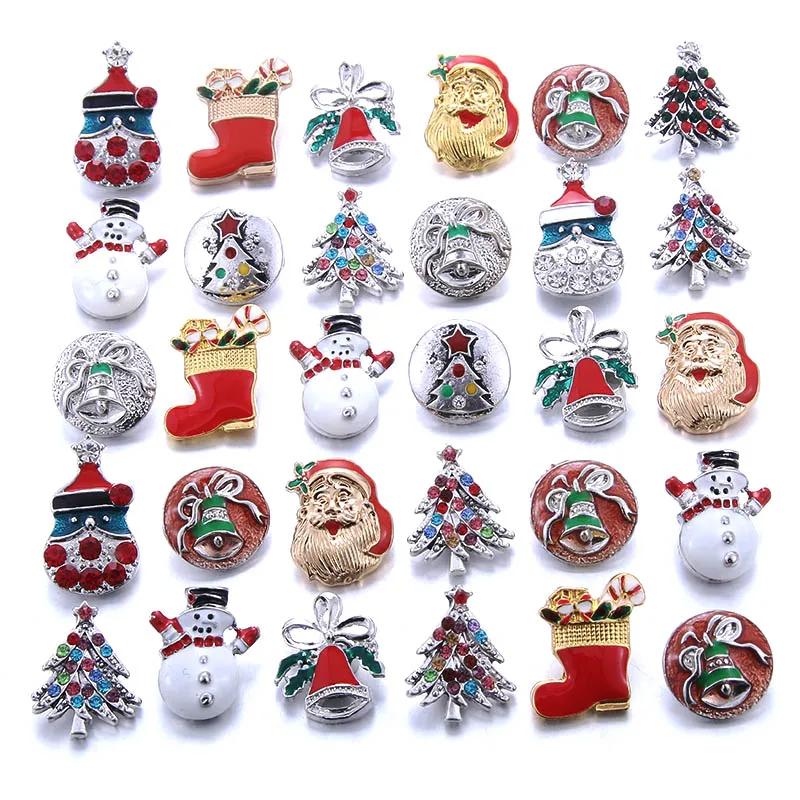 10pcs/lot Wholesale 18mm Snap Jewelry Resin Metal Rhinestone Flower 18mm Snap Buttons Fit Snap Button Bracelet Charms Jewelry