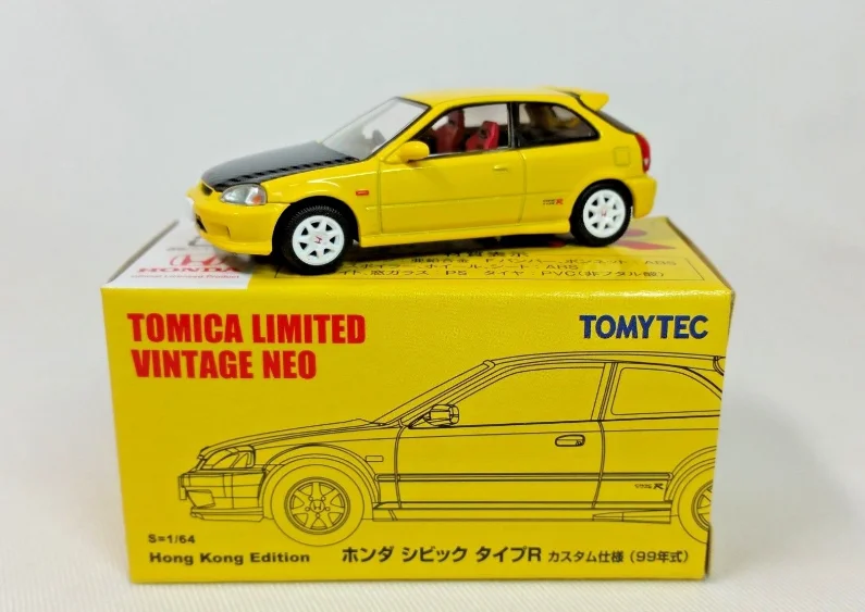 TOMY TOMICA TEC 1/64 TLV Honda Civic EK9 Collection Metal Die-cast Simulation  limited vintage noe car model