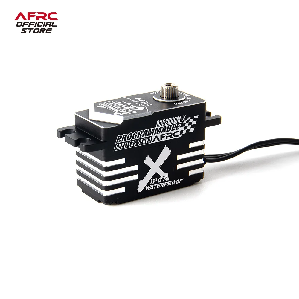 AFRC-D3528HCM-X Low Profile Pro IP67 Waterproof Programmable Smart Servo Gyro Programming For 1/10 1/8 1/5 RC Car Boat Kit DIY