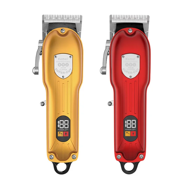 Kemei Hair clipper Cord or Cordless Use Hair Trimmer Barber Professional Rechargeable Electric Hair Cutting Machine