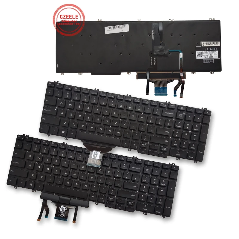 US/UK Backlit Laptop Keyboard for Dell Latitude 5500 5501 5510 5511 Precision 3500 3501 3540 3541 3550 3551 laptop