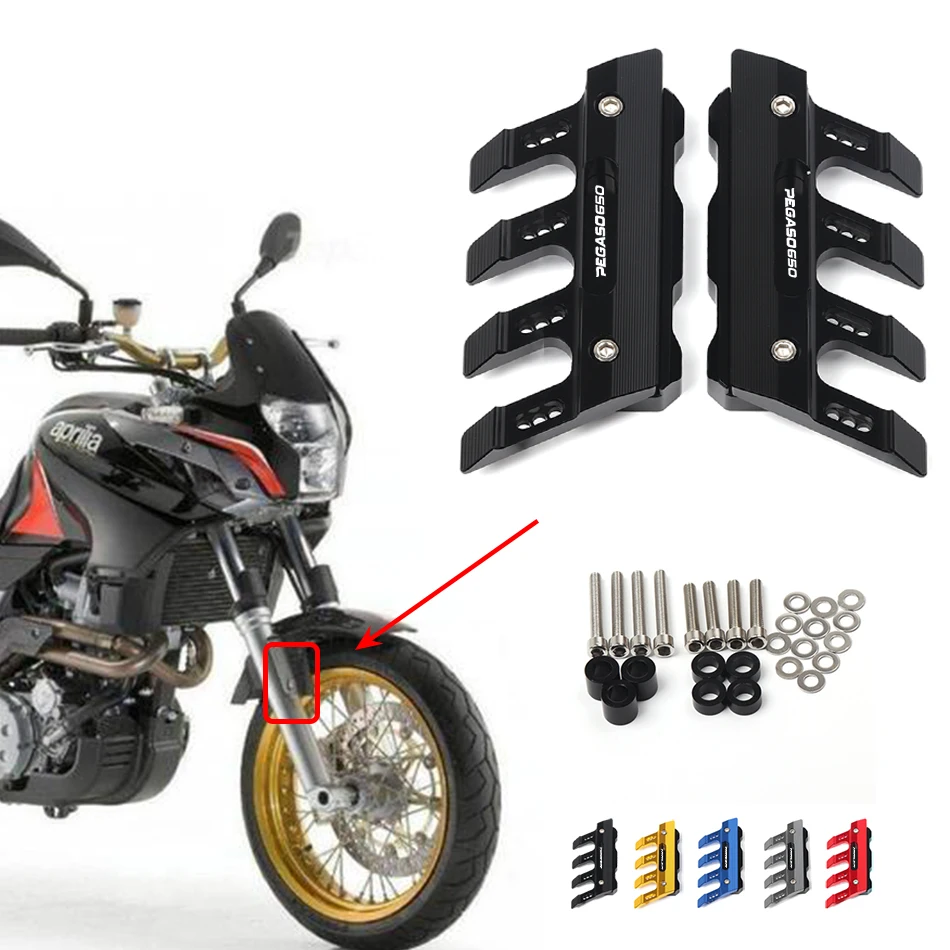 For  Aprilia Pegaso 650 Motorcycle Accessories Mudguard Side Protection Block Front Fender Side Anti-Fall Slider