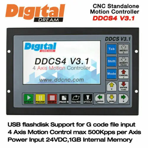 

4 Axis Motion Controller Offline CNC 500KHz CNC Standalone Control DDCS V3.1