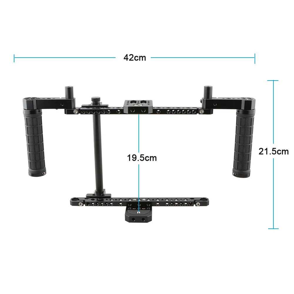 CAMVATE Director\'s Monitor Cage Rig With Adjustable Rubber Handles & Cheese Plate For 5\