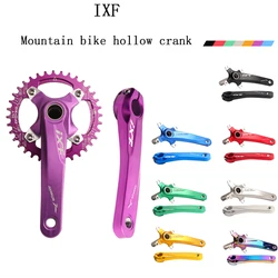 Ixfクランクmtb統合クランクセットhollowtech 104 bcdクランク2クラウンマウンテンバイク接続ロッド32/34/36/38/40/42tギア