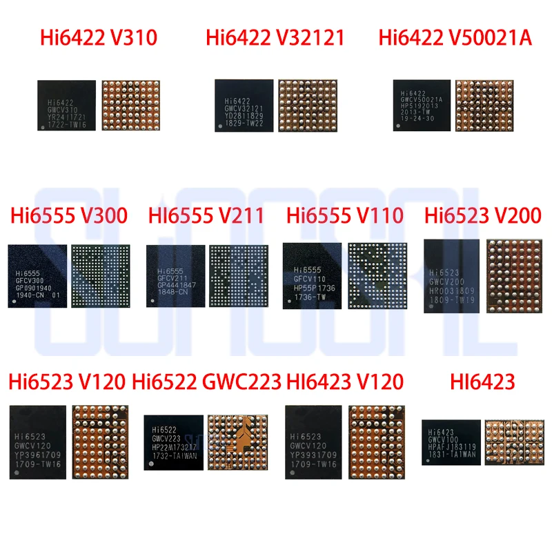 10pcs Original New Hi6555 Hi6422 Hi6523 Hi6522 V310 HI6423 V120 GWC223 WiFi/BT Wi-Fi IC Chip Power management IC For Huawei