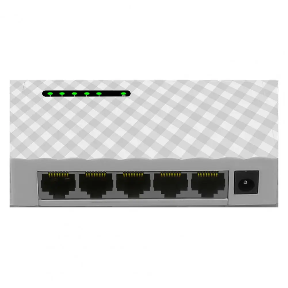 5 Port Ethernet Switch Fast Transmission Portable US/EU Plug 10/100/1000Mbps RJ45 Network Switch Hub for Dorm Office