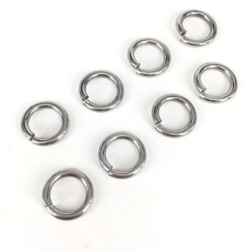 100-200pcs 3/4/5/6/7/8/10mm Stainless Steel DIY Jewelry Findings Open Single Loops Jump Rings & Split Ring for Jewelry Making