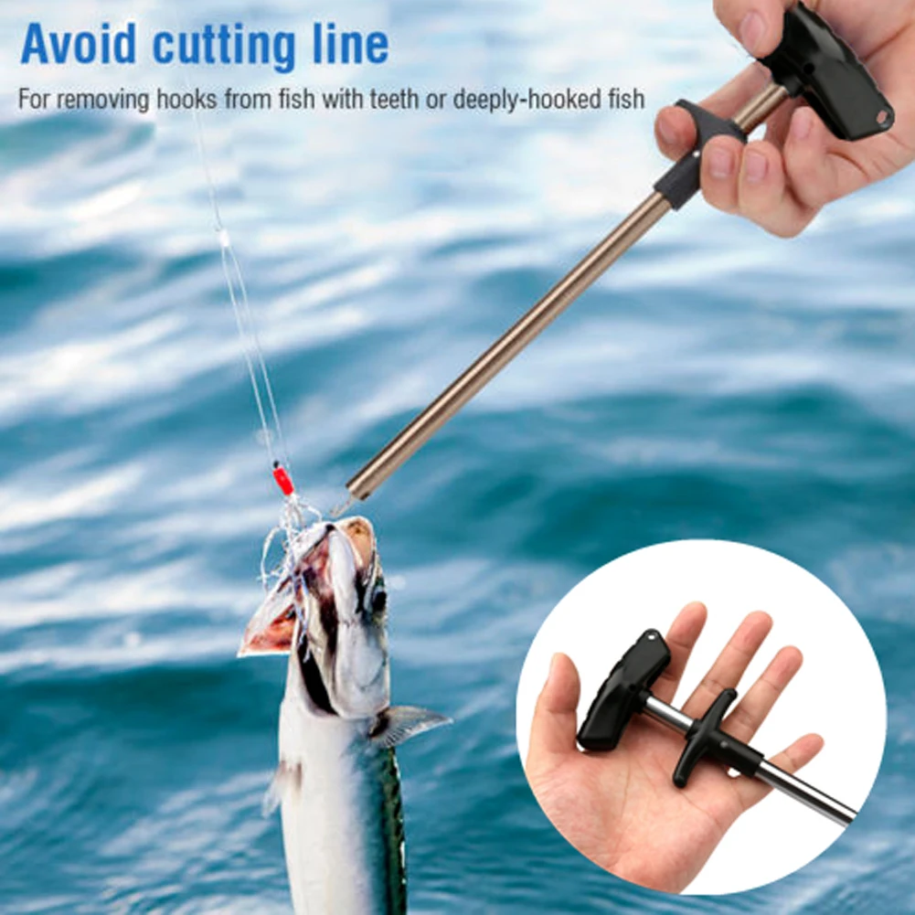 Fishing Lure Remover T Shape Aluminum Tube Hook Detacher Fish Extractor Portable Fishing Accessory