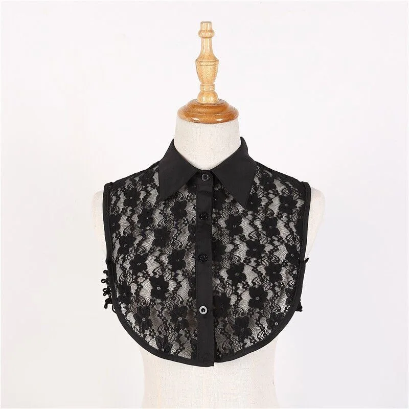 cuello camisa falso lace fake collar shirt women detachable collars white and Black Blouse Accessories