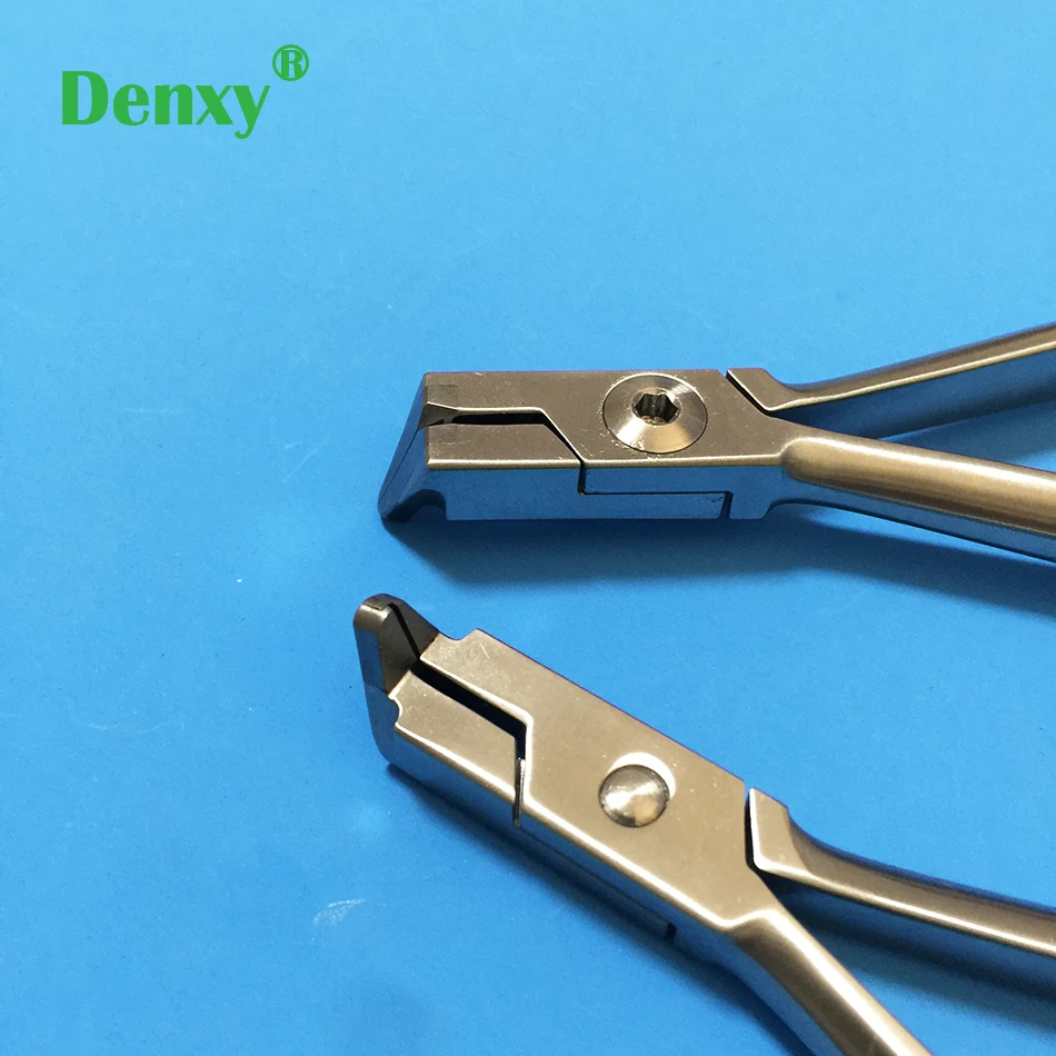 Denxy 1pc Dental wysokiej klasy dentysta szczypce przecinak do końca dystalnego ortodontyczne narzędzia Ortho ze stali nierdzewnej ortodontyczne