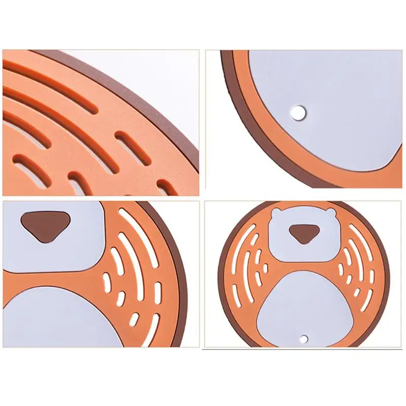 Round Heat Resistant Silicone Mat Drink Cup Coasters Non-slip Pot Holder Table Placemat Kitchen Accessories