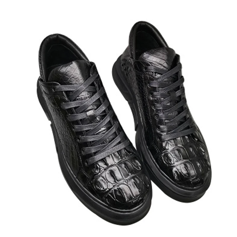 dae crocodile shoes men shoes  Pure manual  lace-up  male  casual men shoes  Thai crocodile skin crocodile  leather men shoes