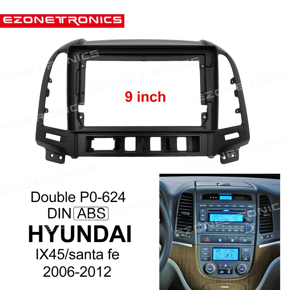 2Din Car DVD Frame Audio Fitting Adaptor Dash Trim Kits Facia Panel 9