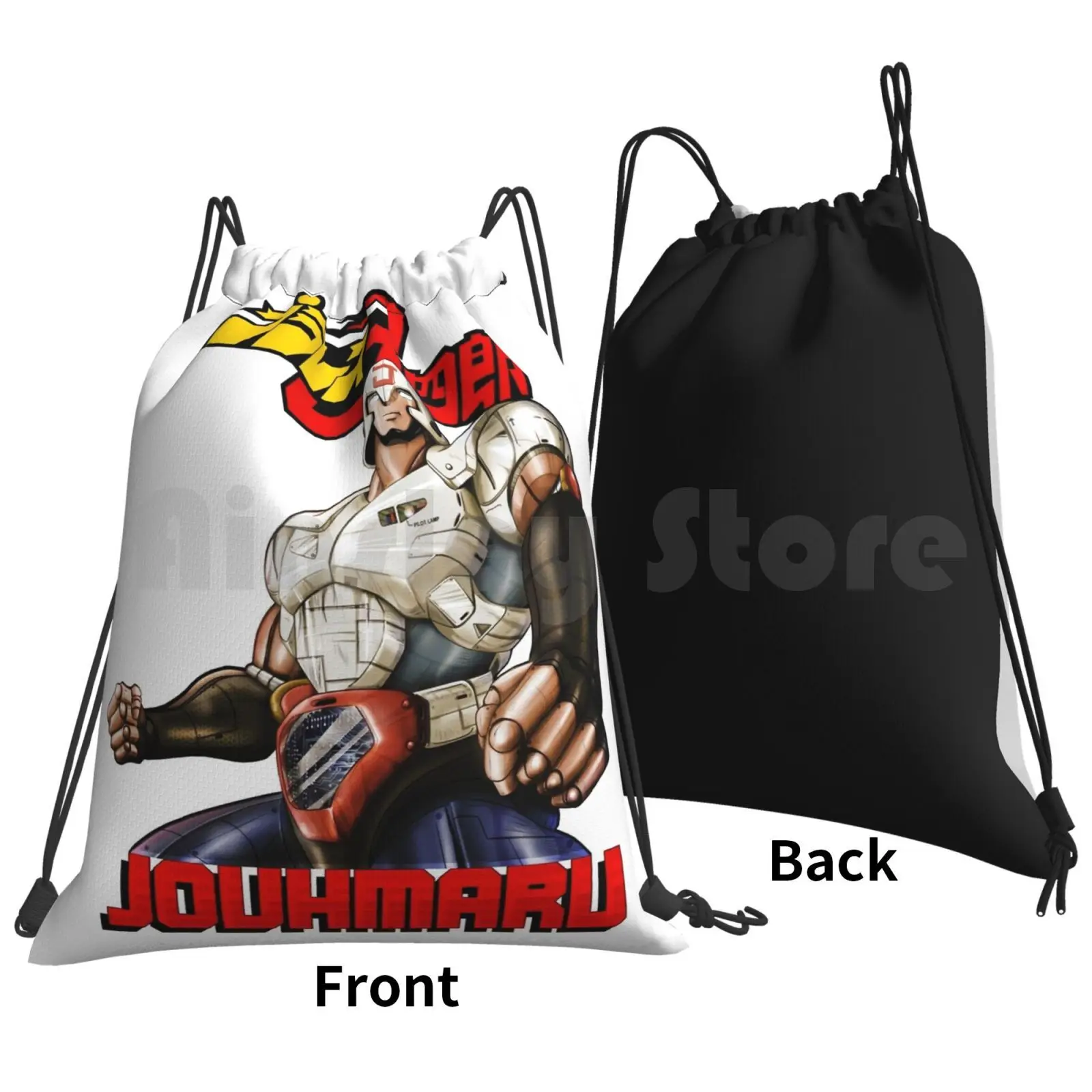 Juohmaru Backpack Drawstring Bag Riding Climbing Gym Bag  Plawres Sanshiro Jouhmaru Juohmaru Sanshiro Jomaro Jomaru 80S Anime