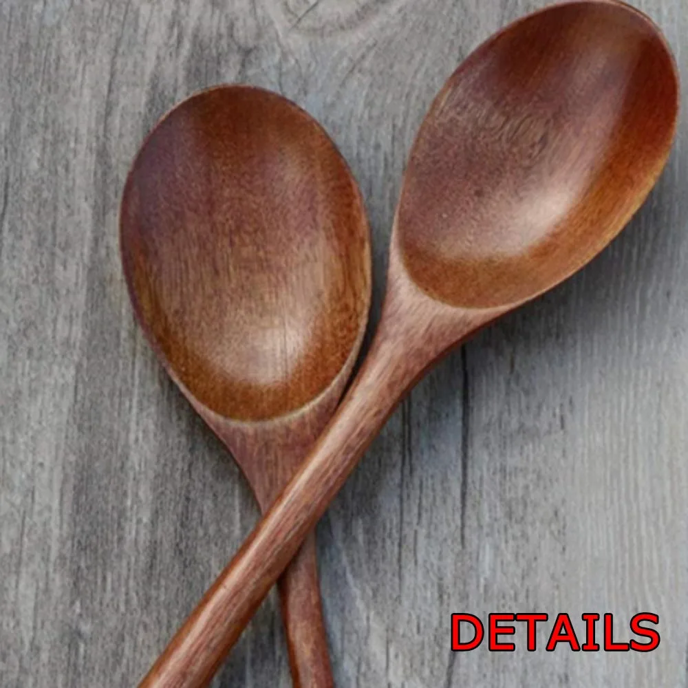 8 pezzi cucchiai di legno zuppa stoviglie ecologiche in legno naturale strumento da cucina per caffè cucchiaio di legno 23.5*4cm per cucinare Gadget Cocina