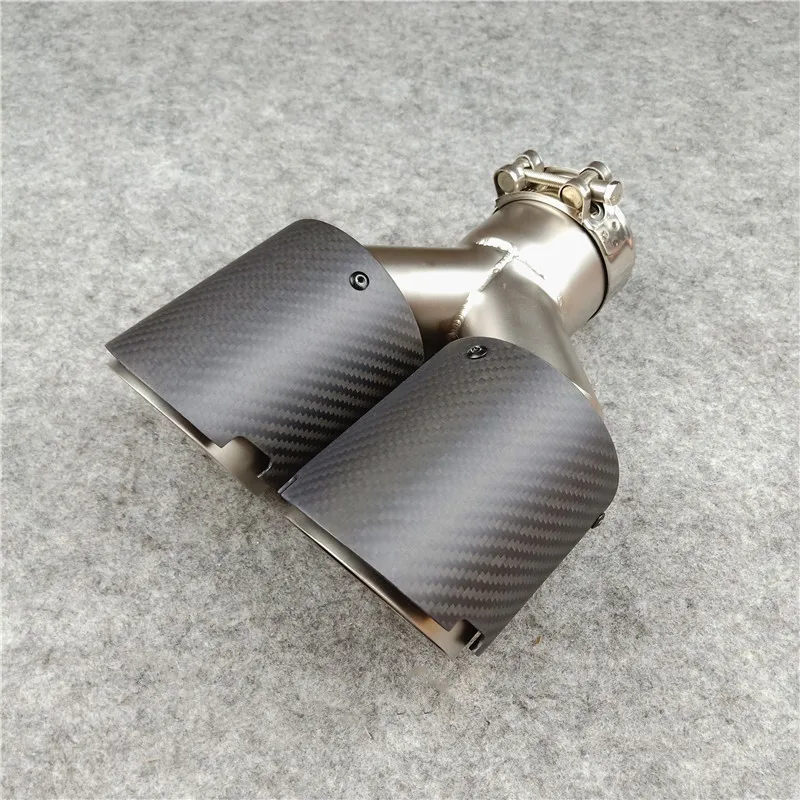 1 Piece Exhaust Pipe Stainless Steel Carbon Fiber For Akrapovic  Muffler Tip Car Universal Length About 240mm Tailpipe Nozzles