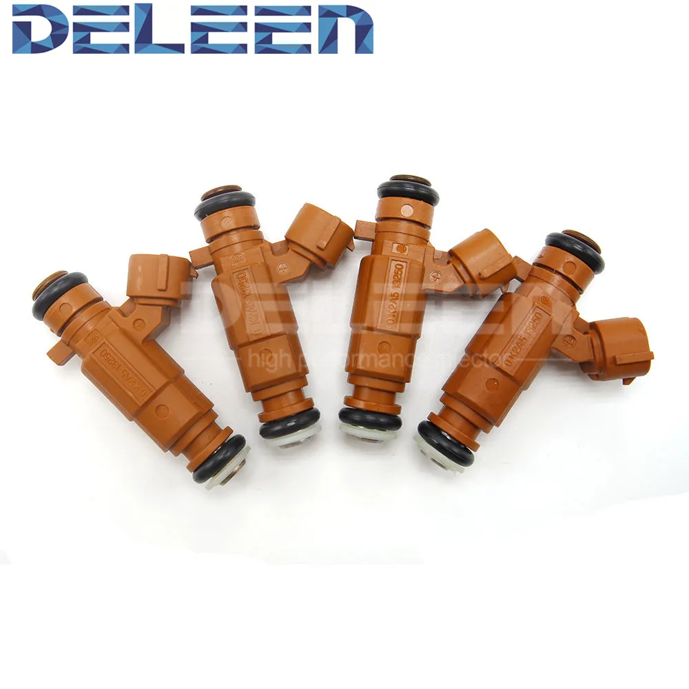 Deleen Rebuilt Genuine OEM Kia Fuel Injector Set (4) 9260930008 0K2A5-13250Car Accessories