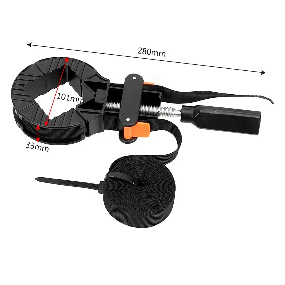 DIYWORK งานไม้เครื่องมือ Quick Adjustable Band Clamp 90 องศามุมขวาเหลี่ยมคลิปกรอบคลิปมัลติฟังก์ชั่ Blet Clamp