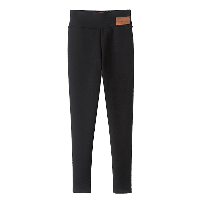 BIVIGAOS Women Winter Extra Thick Cashmere Leggings Pants Velvet Thicken High Waist Warm Leggings Fashion Label Black Leggings