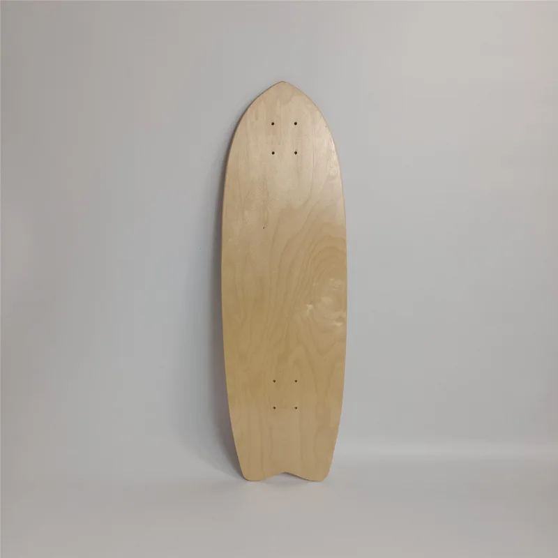 Deck de Skate de Surf de 32x10 Pouces, 7 Érables Canandiens, Finition VarjuvenFinish Transparente