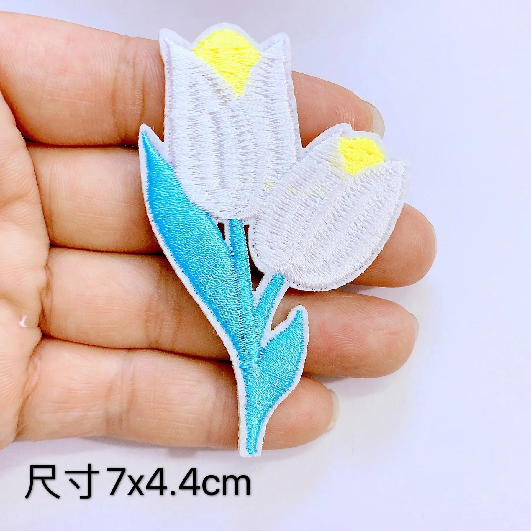 Flowers Patches Clothing Embroidered Stripes Yellow Moon Sun Badges Iron on Transfer Daisy Appliques Stickers for Clothes