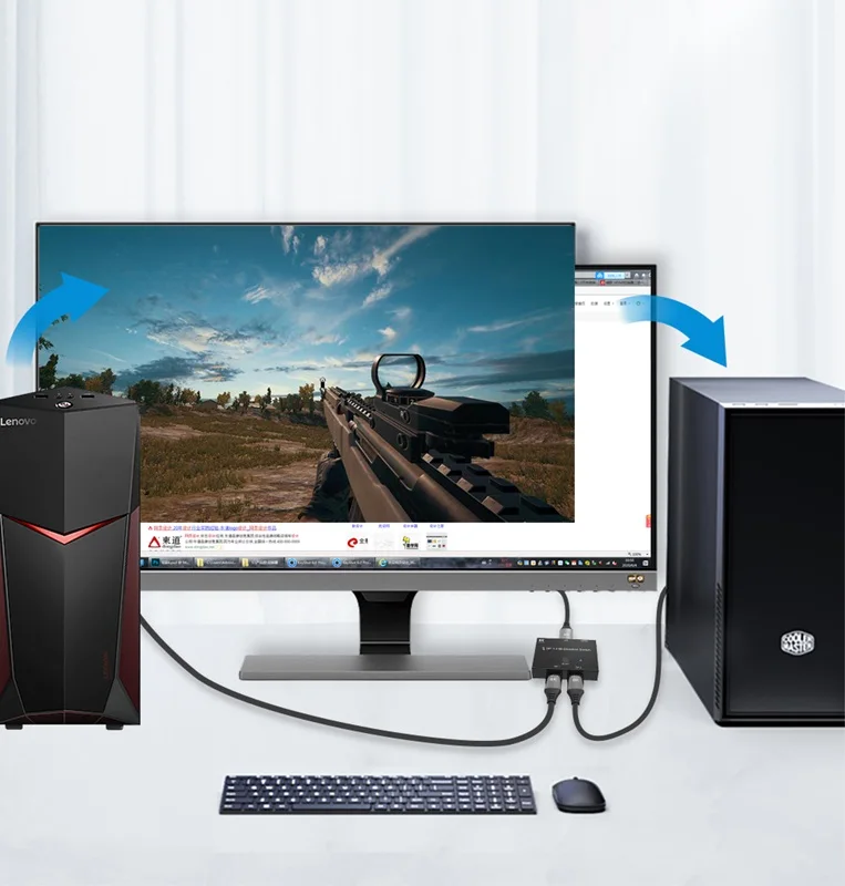 DisplayPort 8K DP 1,4 двухсторонний переключатель 8K @ 30 Гц 4K @ 120 Гц сплиттер-преобразователь для нескольких источников и дисплеев