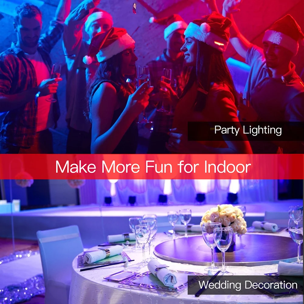 16 Million Colors 27 Modes LED Flood Lights RGB Color Changing 20W Bluetooth APP Control IP66 Waterproof Outdoor Dimmable D30