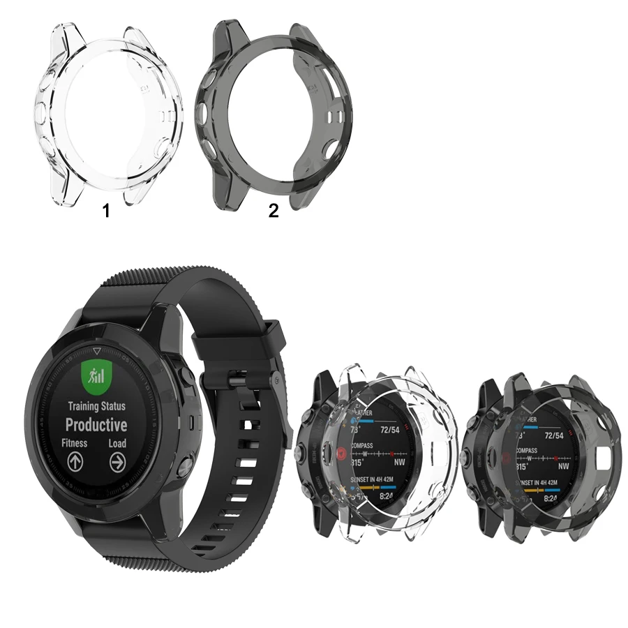 TPU Transparent Protector Cover Case for Garmin Fenix 5 5X 5S plus