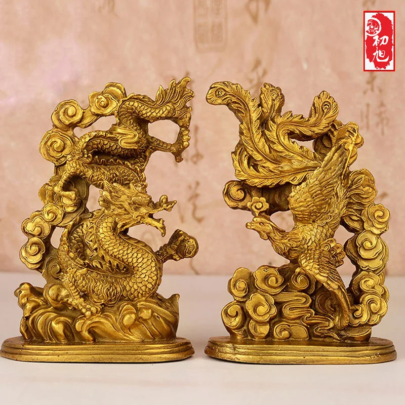 Auspicious Dragon and Phoenix Silicone Mold for Handmade Desktop Decoration Gypsum Epoxy Resin Aromatherapy Candle Silicone Mold