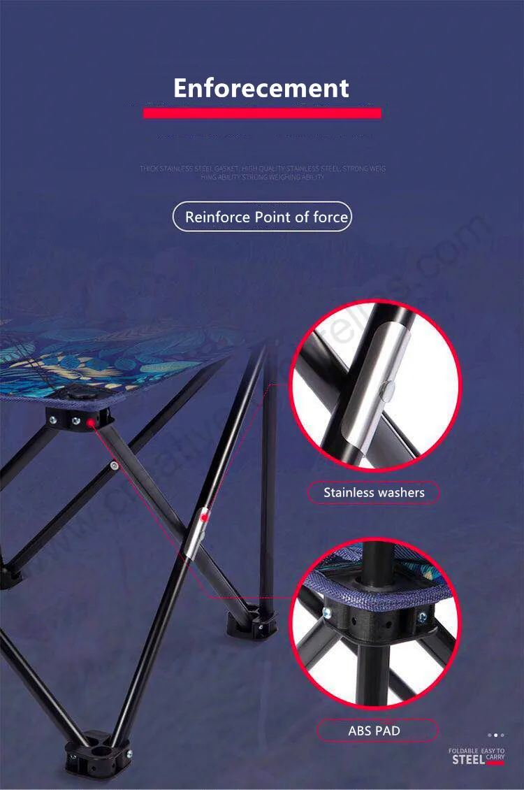 Bearing 150kg waterproof tensile 600D oxford outdoor collapsible compact foldable fishing traveling carrying away beach chair
