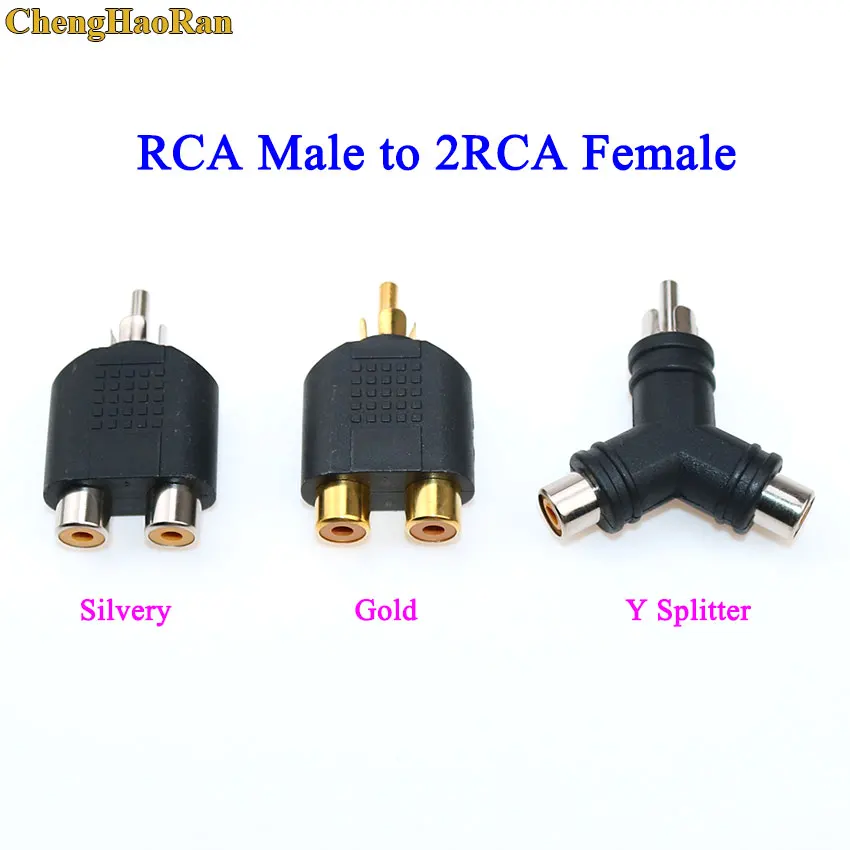 ChengHaoRan 3.5mm to RCA Stereo Female Jack Plug Adapter Headphone Y Audio Adapter RCA Male Female To 2RCA male Audio connector