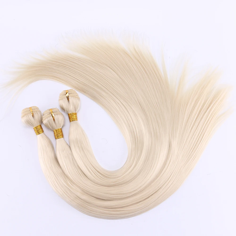 FSR color Black golden brown Straight hair weave 14-30 inches available synthetic hair bundle