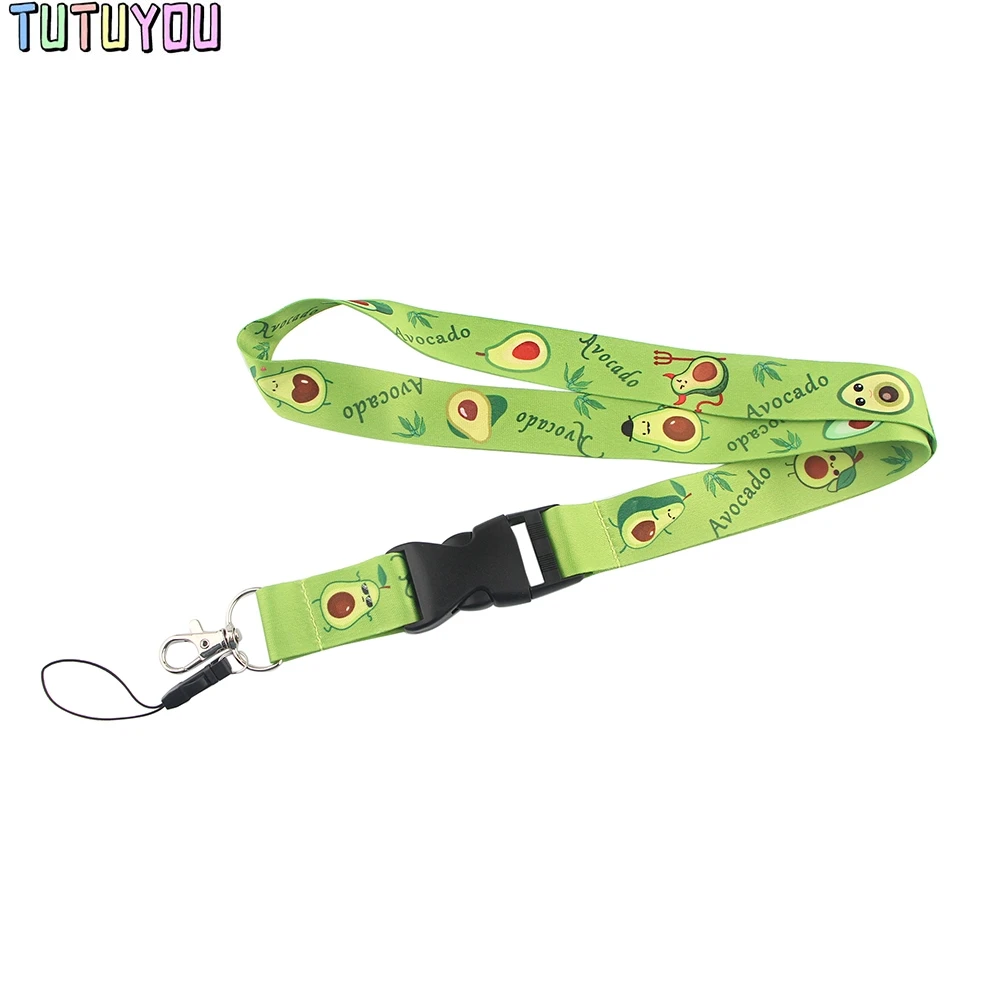 PC3149 Avocado Buckle Lanyard Horizontal Direction Cardholder ID Holder Card Staff Card Lanyard For Key Phone DIY Hang Rope
