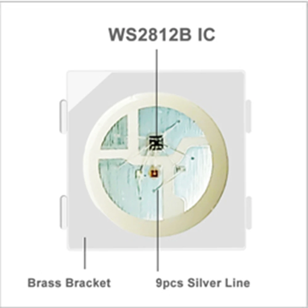 DC5V WS2812B Individually Addressable Pixels IC 5050SMD RGB Strip Light Chip Black/White For Led Replacement Welding 10-1000PCS