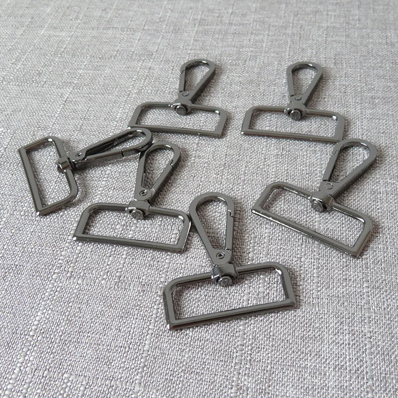 

100 pcs 38mm webbing metal hardware belt buckle for bag accessories pet dog leash straps swivel eye trigger clip clasp snap hook