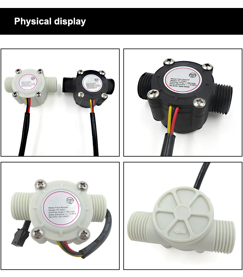 1/2" Wasserdurchflusssensor 1,75 MPa Hall-Sensor Turbinen-Durchflussmesser DC5~18V Wird zur Messung des Durchflusses des Mediums verwendet – Detail 7