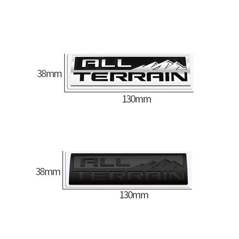 Metal ALL TERRAIN Front Grille Sticker Car Rear Trunk Body Emblem Badge for GMC Terrain Yukon Sierra Savana Safari Suburban