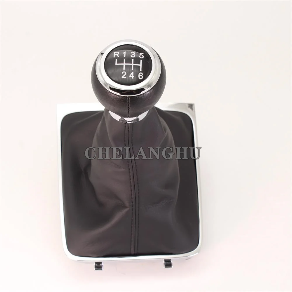 Picture 3: Manual 6 Speed Gear Stick shift knob Level leather Boot For VW Passat B6 Variant Wagon  2006 2007 2008 2006 2010 Car-styling