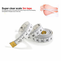 Top Quality Durable Soft 3 Meter 300 CM Sewing Tailor Tape Body  Measure Ruler Dressmaking