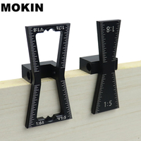 Woodworking Dovetail Marker Aluminum Alloy Dovetail Marking Template Jig 1:5 &1:8 Wood Joint Gauge With Scale Tools