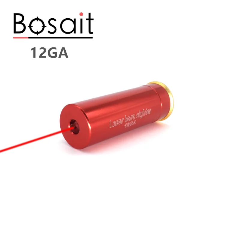 12GA Laser Bore Sight Battery inclusa 12G Red Laser collimatore 12Gauge Boresighter