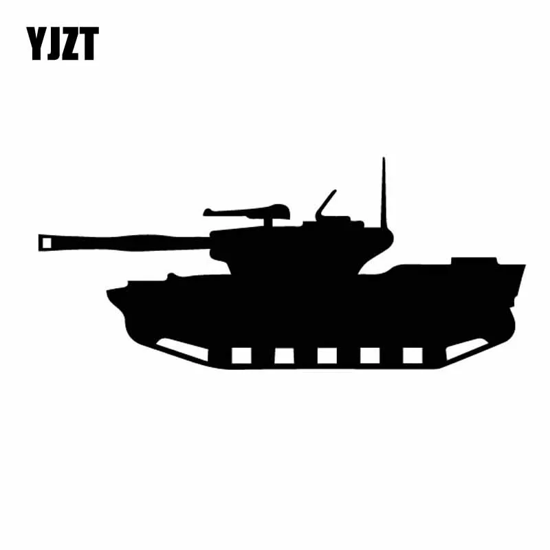 YJZT 15.4CM*6.7CM War Hell Buggy Advanced Tank Beautiful Shadow Vinly Decal Nice Car Sticker Cool Black/Silver C27-1232