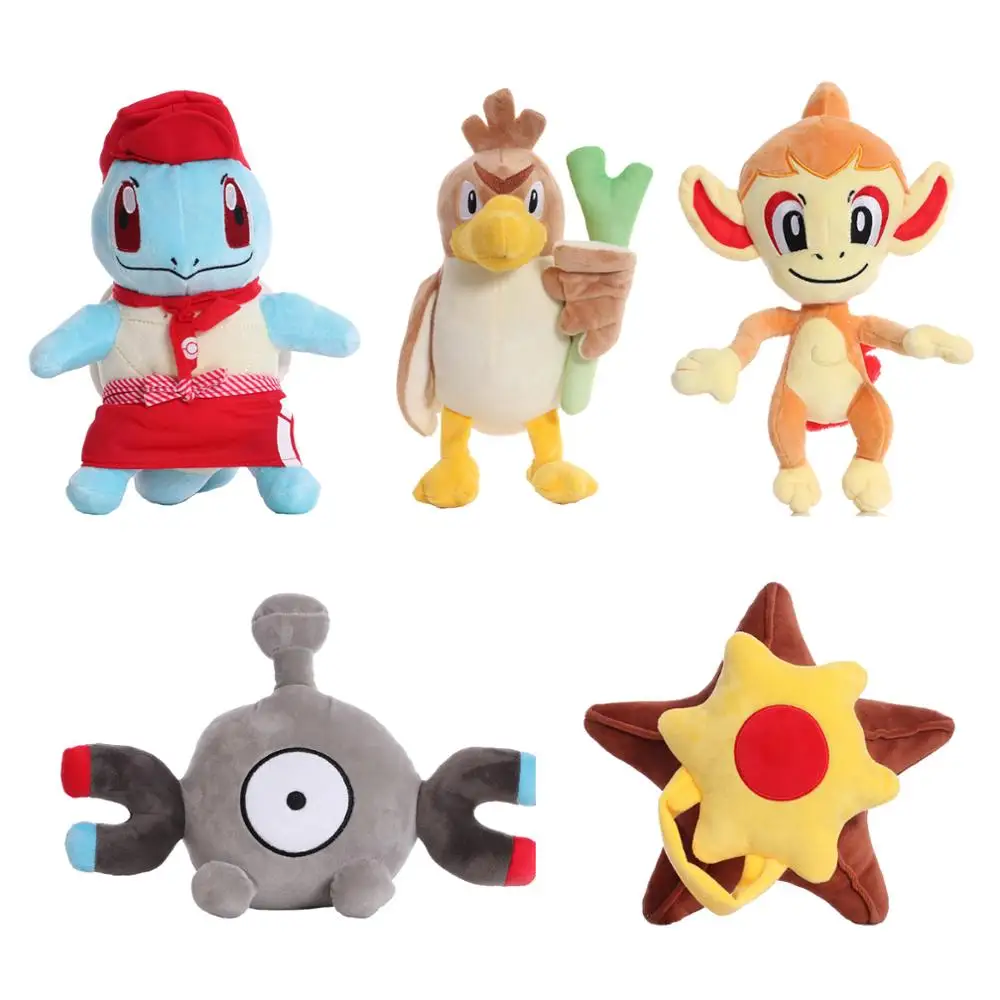 Anime Pokemon Plush Toys Cute Soft Claw Machine Dolls Magnemite Squirrel Staryu Chimchar Collection Exquisite Children's Gifts