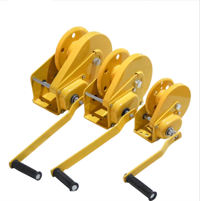 Hand-cranked winch, self-locking, brake-type, manual winch, household hand-cranked winch, traction machine, hand-cranked small c