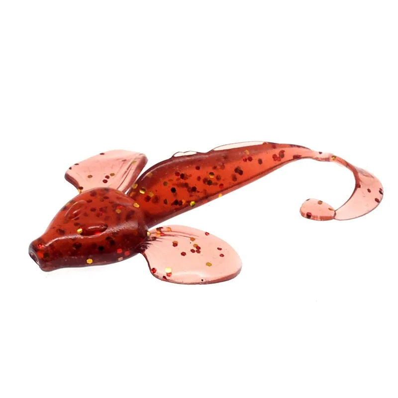 Angelköder, weicher Köder, 8 cm, 4,3 g, Sichelschwanz, Kunstköder, Simulation Fischwurm, Lot 6–10 Stück, Verkauf – Detail 3