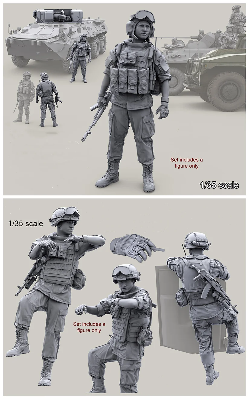 1/35 Resin Model Figure GK .A group of eight Russian soldiers.Unassembled and unpainted kit