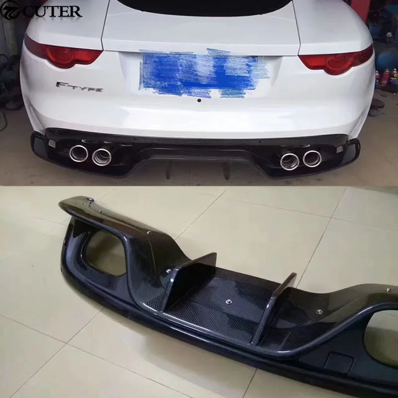 F-type Carbon Fiber Rear Diffuser Rear Lip for Jaguar F-type Car Styling 14-15