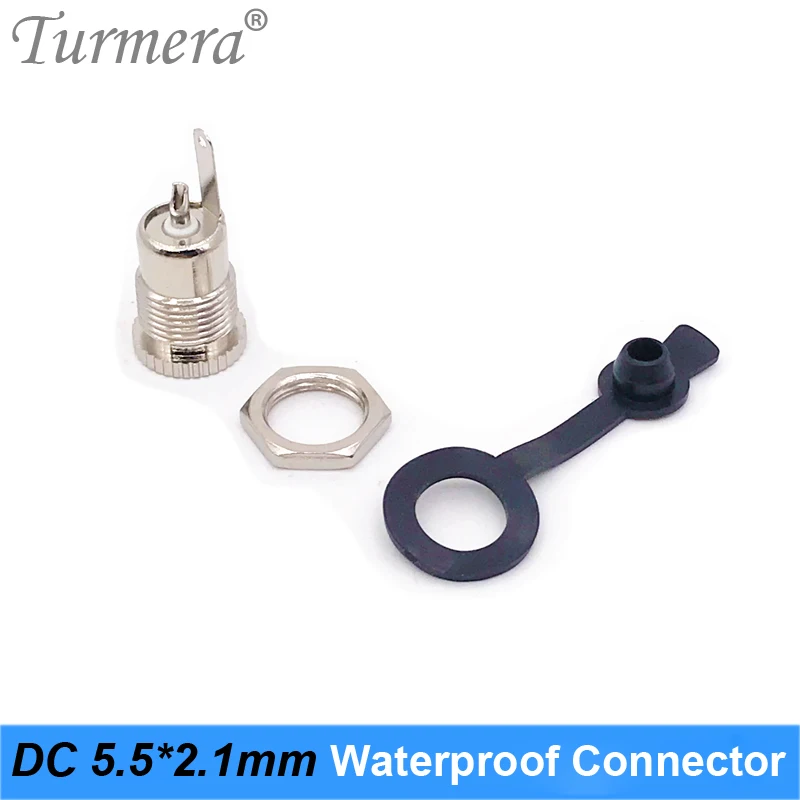 Turmera złącze baterii DC 5.5mm x 2.1mm DC Power gniazdo typu Jack złącze żeńskie DC 5.5*2.1 wodoodporna na śrubokręt baterii